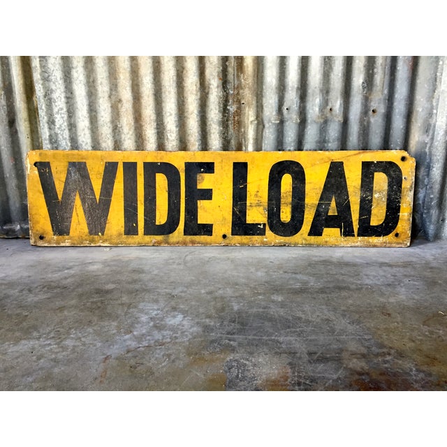 Vintage Sign "Wide Load" Chairish