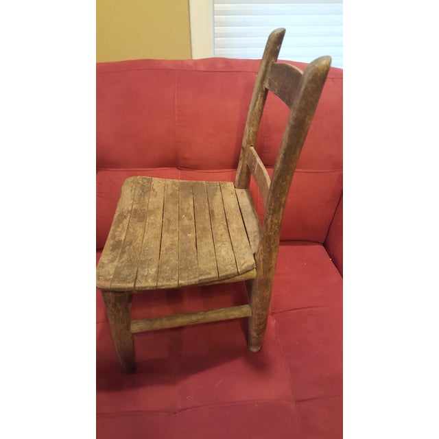 Antique Wooden Straight Back Child's Chair Chairish