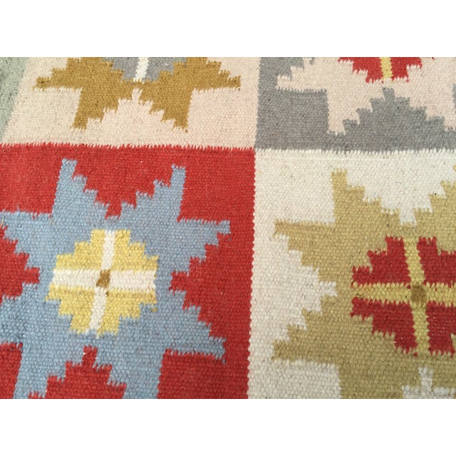 Wool Indian Dhurrie Rug 5' x 8' Chairish