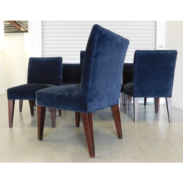 Vintage Lee Industries Velvet Wooden Dining Chairs Set of 8 Chairish