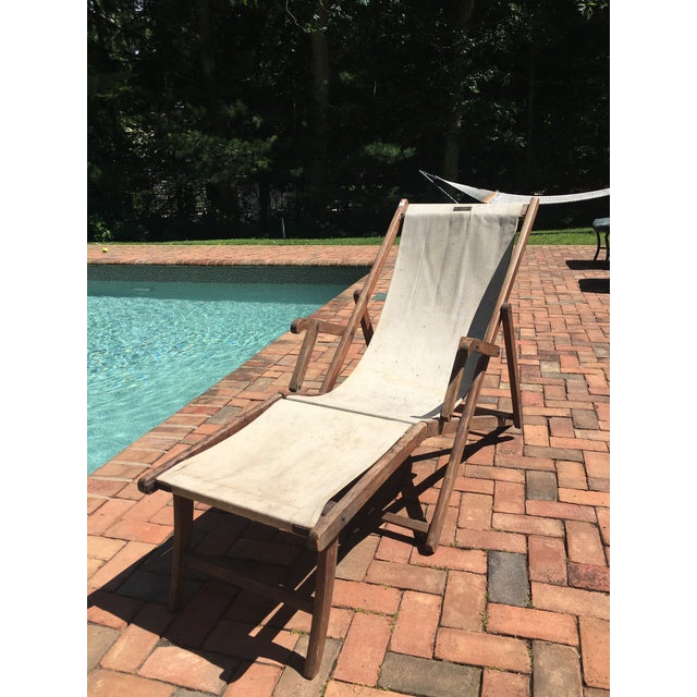 Vintage HMS Queen Mary Deck Lounge Chair, Circa 1936 Chairish