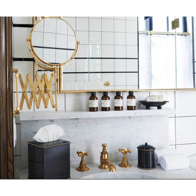 Vintage Style Expandable Brass Bath Mirror Chairish