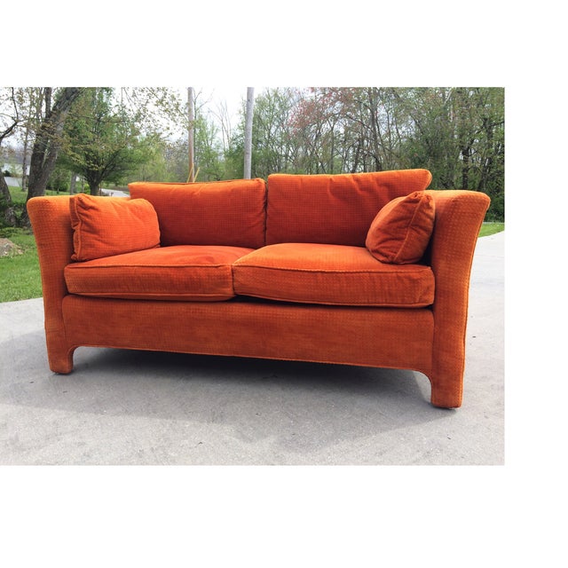 Vintage Rust Orange Loveseat Chairish