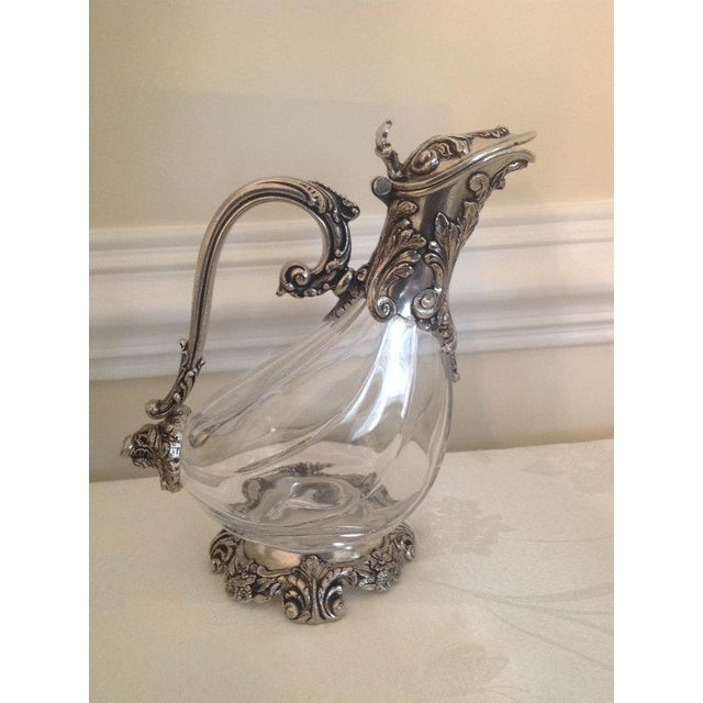 Vintage Harrogate House Italian Pewter & Crystal Duck Wine Decanter Chairish