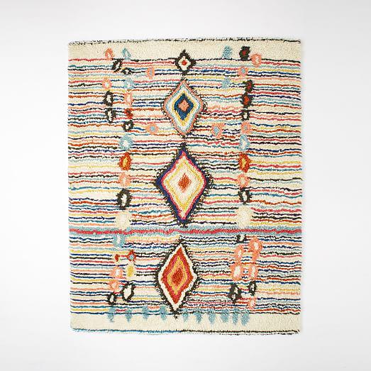 West Elm Moroccan "Charm" Colorful Wool Area Rug 8' x 10' Chairish