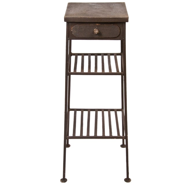 Vintage Style Rustic Metal Side Table Chairish
