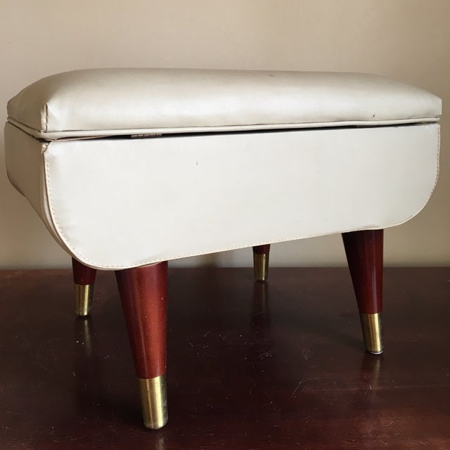 MidCentury Sewing Stool with Storage Chairish