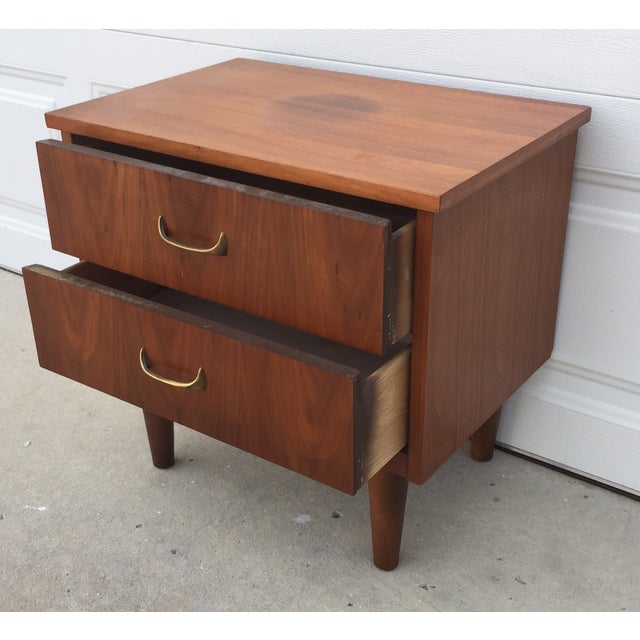 MidCentury Walnut Nightstand Chairish
