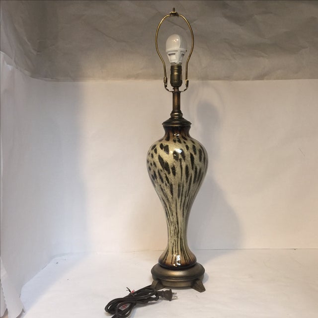 Ceramic Animal Print Leopard Lamp Chairish
