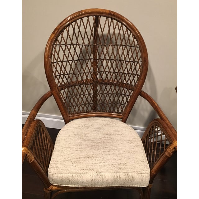 Wicker Armchairs With Cushions A Pair Chairish