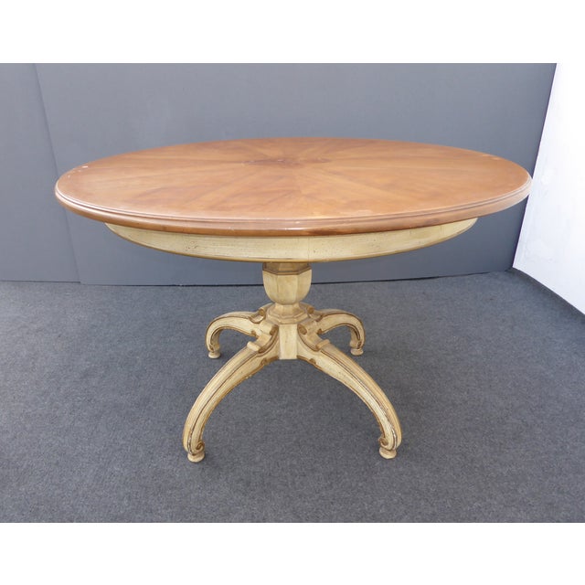 Thomasville French Country OffWhite Dining Table Chairish