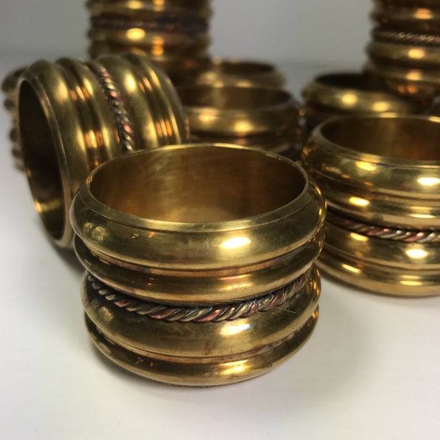 Vintage Brass Napkin Rings Set of 10 Chairish