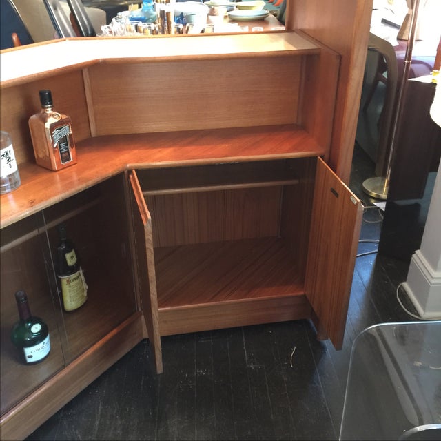 MidCentury Modern Teak Bar on Caster Chairish