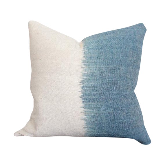 Blue and Cream Hmong Pillow Cover Chairish