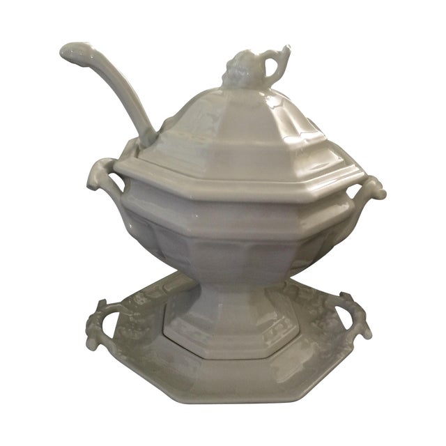Vintage Ironstone Soup Tureen With Ladle Chairish