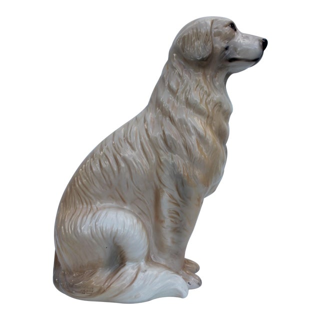 Italian Ceramic Dog Statue Chairish