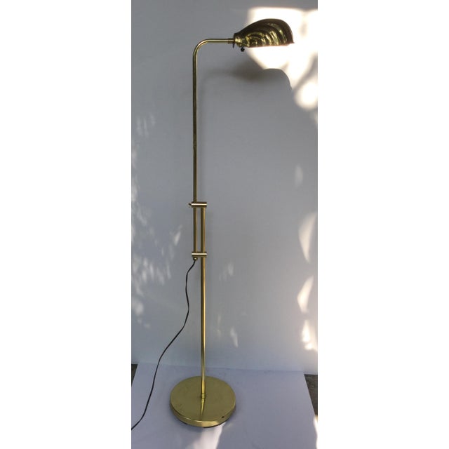 Vintage Adjustable Brass Floor Lamp | Chairish