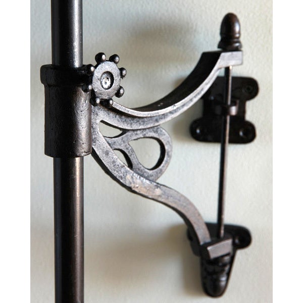 Natural Wood & Cast Iron Wall Shelf Chairish