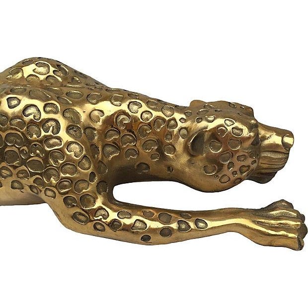 Mid Century Brass Jaguar Statue Chairish