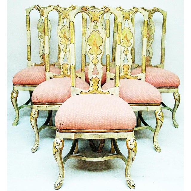 Painted Queen Anne Dining Chairs Set of 6 Chairish
