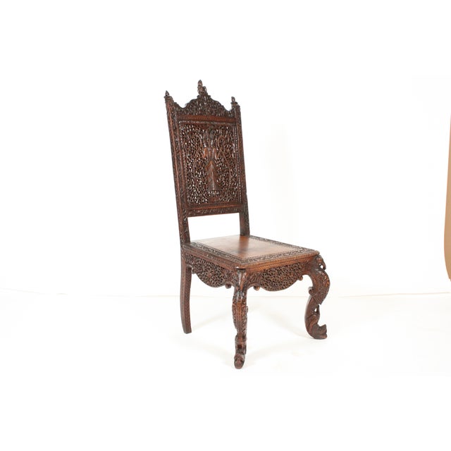 Hand Carved India Tribal Chair Chairish