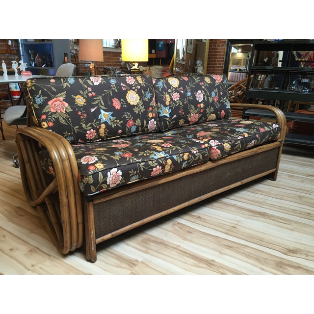 Rattan sofa bed