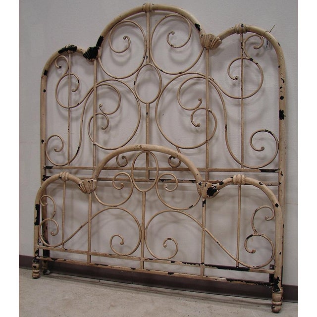 Distressed Wrought Iron Queen Bed Chairish