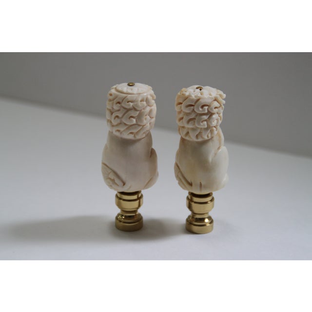 Chinese Foo Dog Lamp Finials A Pair Chairish