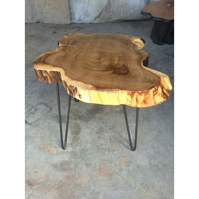 Large Butternut Wood Live Edge End Table Chairish