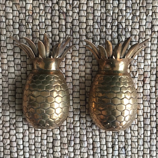 Vintage Brass Pineapple Wall Hangings Pair Chairish