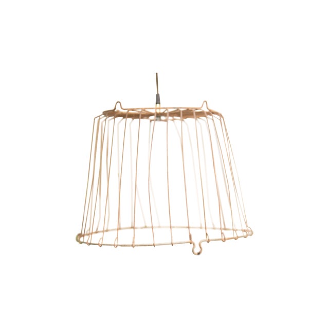 Vintage Egg Basket Pendant Light Large Chairish