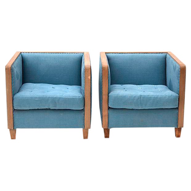 Restoration Hardware Deconstructed Club Chairs - A Pair ...