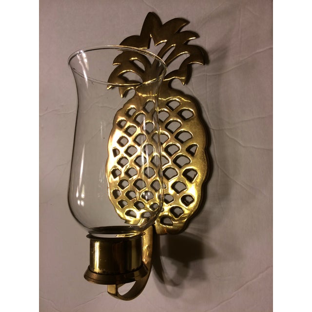 Brass Pineapple Wall Sconce Candleholders Chairish