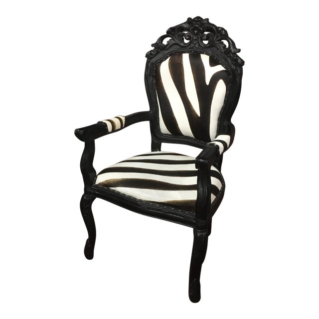 Zebra Arm Chair | Chairish