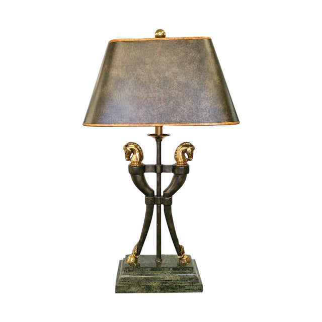 Maitland-Smith Brass Horse Table Lamp | Chairish