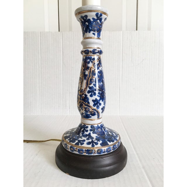 Blue & White Chinoiserie Candlestick Lamp Chairish