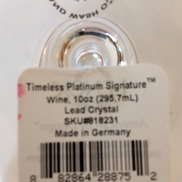 Lenox Timeless Platinum Signature Wine Glasses Set of 5 Chairish