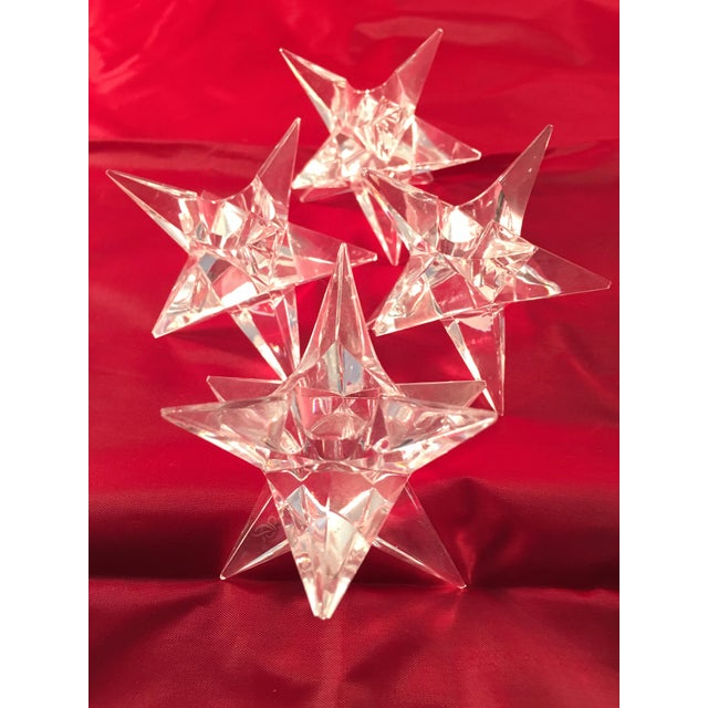 Rosenthal Crystal Star Candle Holders 4 Chairish