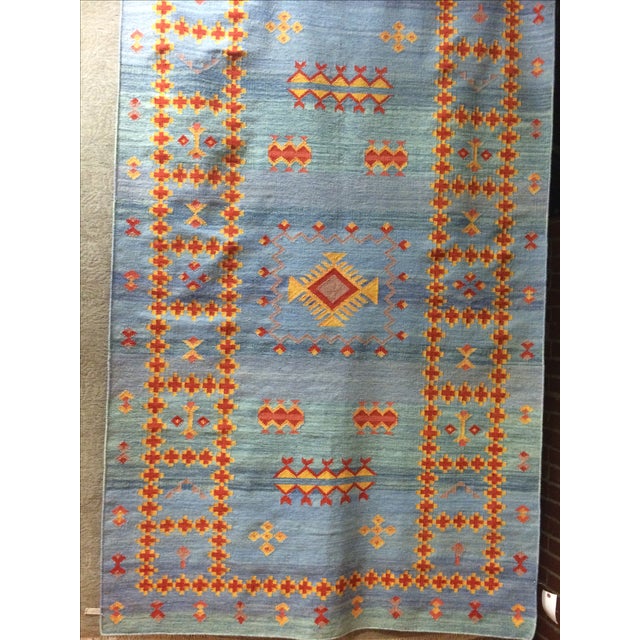 Moroccan Style Flat Weave Rug 6' x 9' Chairish