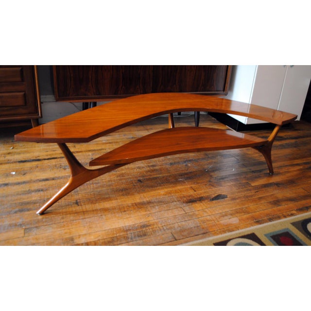 Mid Century Modern Walnut Boomerang Coffee Table 1960's ...
