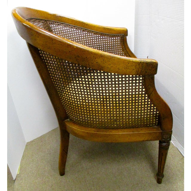 Vintage Cane Back Barrel Chair Chairish