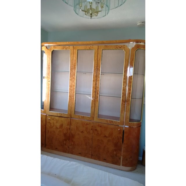 Milo Baughman Style Burl Wood China Chairish