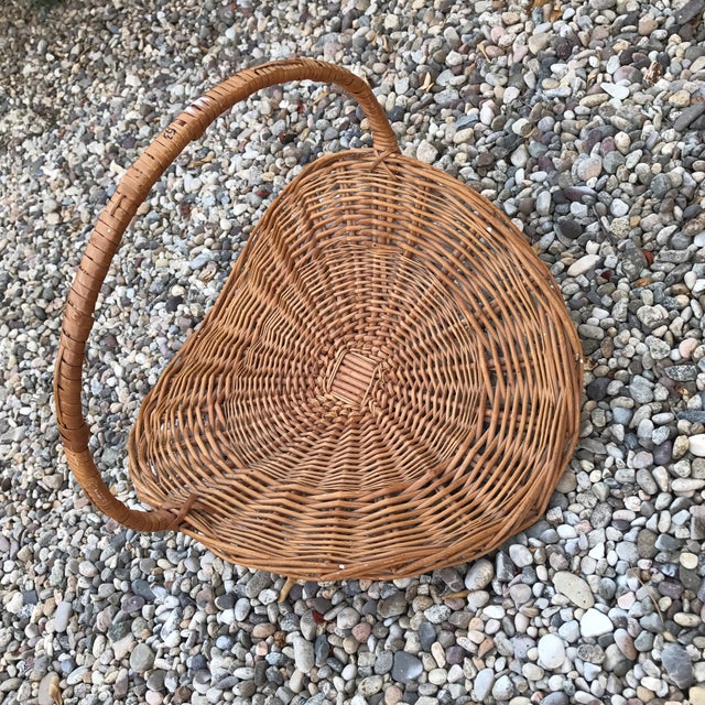 Rustic Wood Woven Basket Chairish