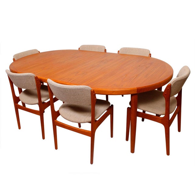 Danish Teak Round/Oval Dining Table & Pads Chairish
