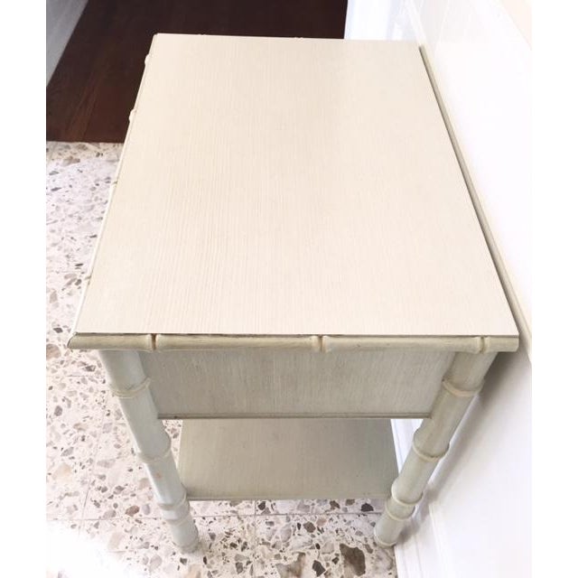 Vintage Thomasville Faux Bamboo Side Table Chairish