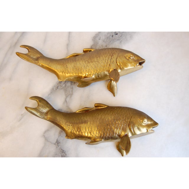 Vintage Brass Koi Fish Statues A Pair Chairish