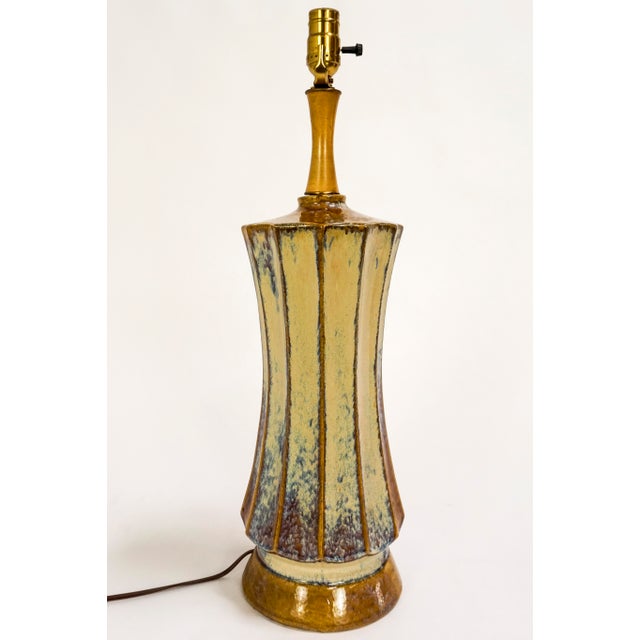 1970s Cream Ceramic Table Lamp | Chairish