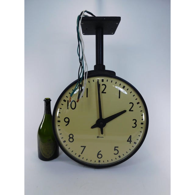 Vintage Simplex Double Faced Ceiling Mounted School Clock Chairish