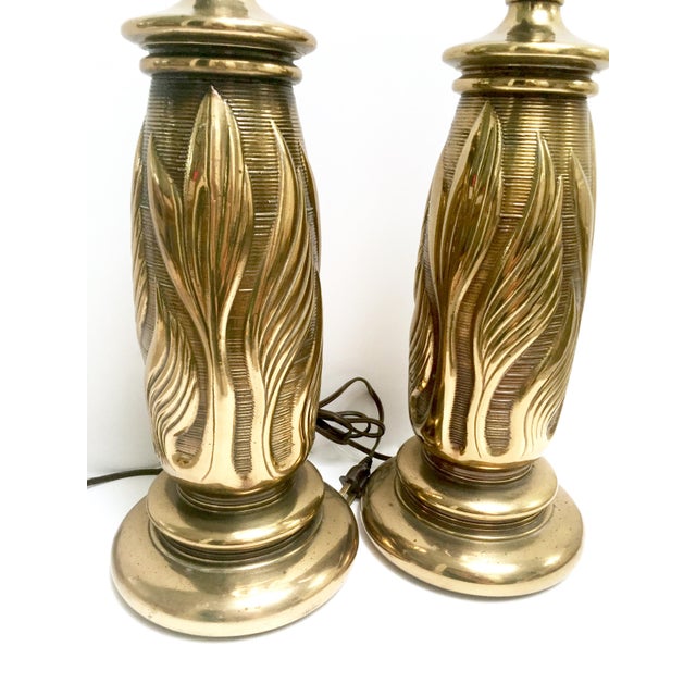 Vintage Solid Brass Table Lamps - a Pair | Chairish