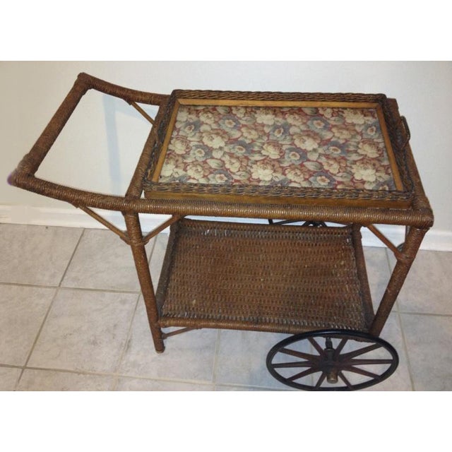 Victorian Bar Cart/Wicker Tea Trolley Chairish